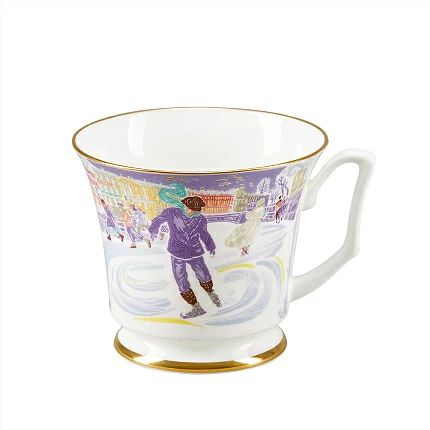 Сервиз чайный форма Юлия рисунок Серебряные коньки, 6 персон 14 предметов арт. 81.29098.00.1