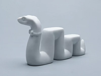 Скульптура форма Змей Меандр, рисунок Белый, арт. 82.74831.00.1