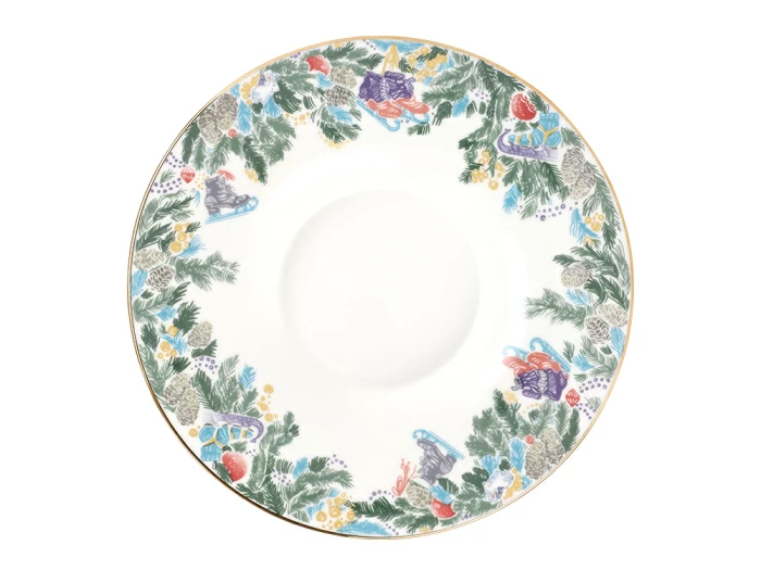 Сервиз чайный форма Юлия рисунок Серебряные коньки, 6 персон 14 предметов арт. 81.29098.00.1, 