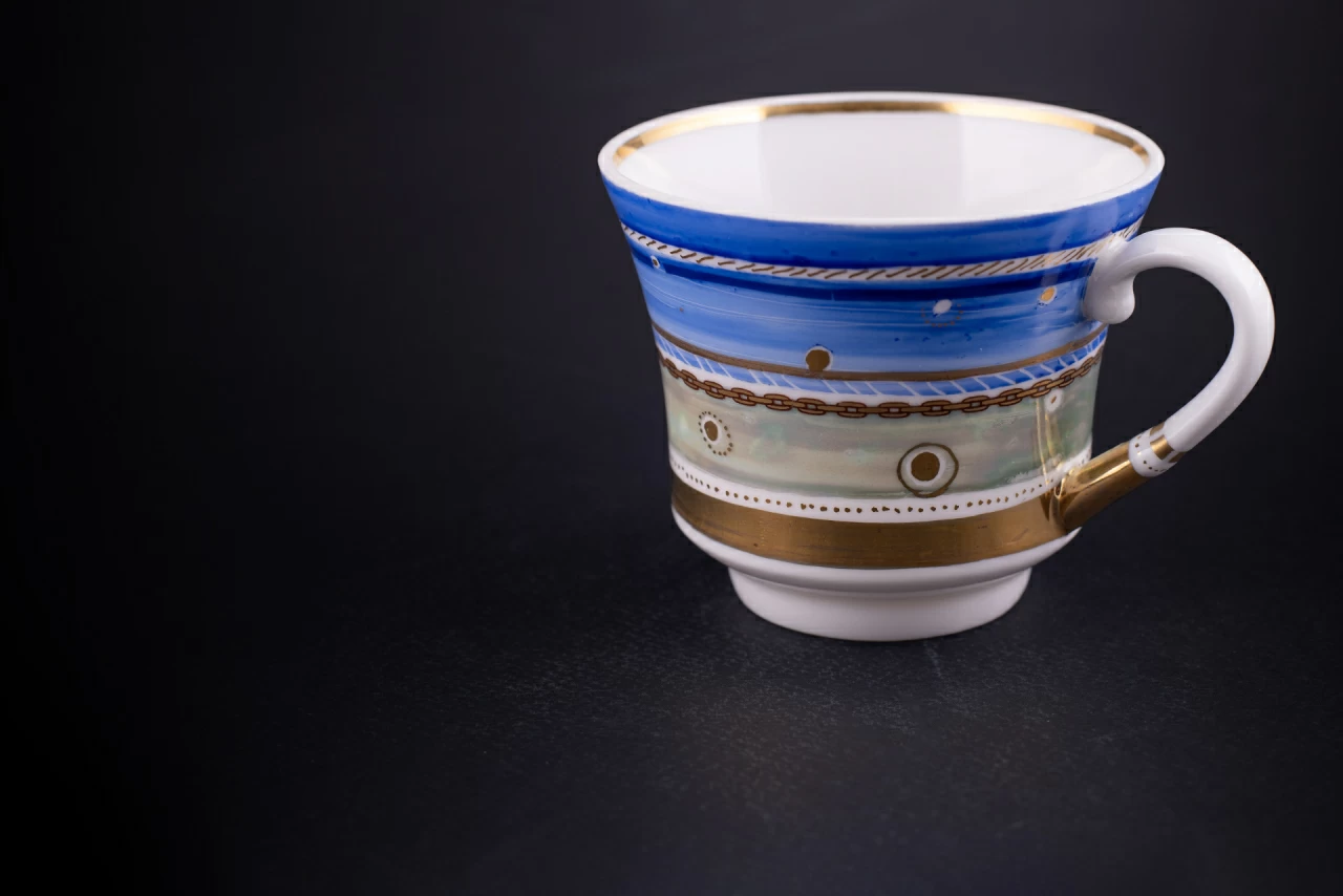 Чашка с блюдцем 220мл, Зима в голубом, форма Банкетная арт 61.21044.00.1, 