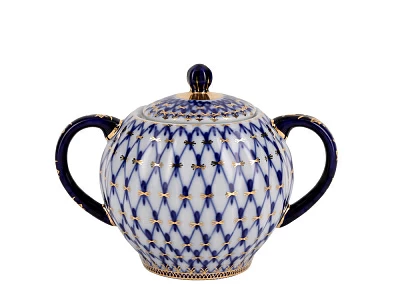 Сервиз чайный форма Тюльпан рисунок Кобальтовая сетка, 6 персон 20 предметов, арт. 81.11141.03.1