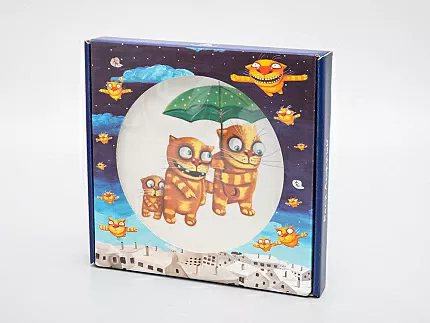 Подарочный набор дек. тарелка Эллипс Вася Ложкин. Под зонтом, арт. 81.29340.00.1