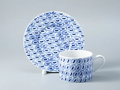 Чашка с блюдцем форма Соло рисунок Реки России. Ангара арт. 81.28755.00.1