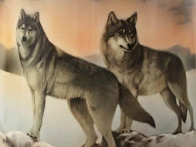 Ваза форма Карелия рисунок Волки 1 арт. 80.89415.00.1