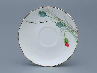 Чашка с блюдцем чайная форма Весенняя рисунок Маки, арт. 81.34141.00.1