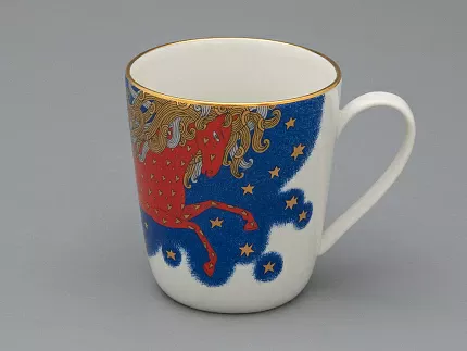 Чашка с блюдцем чайная, форма Колокол рисунок Год лошади, арт. 81.33964.00.1