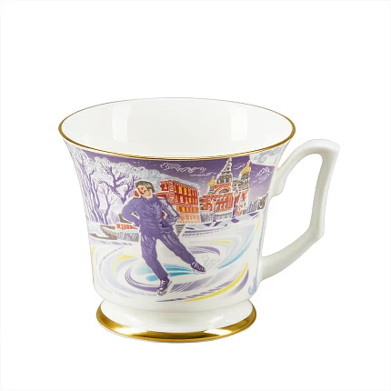 Сервиз чайный форма Юлия рисунок Серебряные коньки, 6 персон 14 предметов арт. 81.29098.00.1