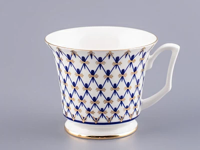 Чашка с блюдцем кофейная 145 мл форма Юлия рисунок Кобальтовая сетка арт. 81.20119.00.1