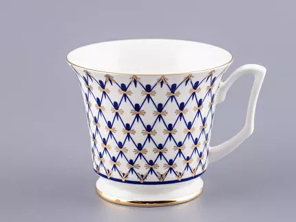 Чашка с блюдцем кофейная 145 мл форма Юлия рисунок Кобальтовая сетка арт. 81.20119.00.1