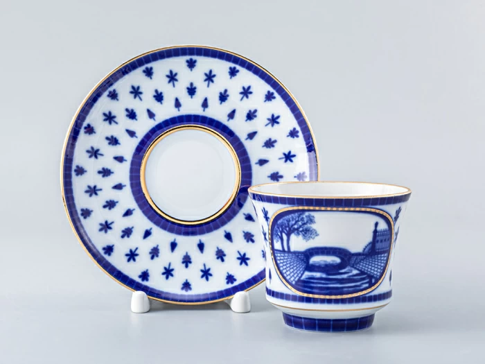 Чашка с блюдцем чайная 220 мл форма Банкетная рисунок Верхне-Лебяжий мост арт. 81.16033.00.1, 