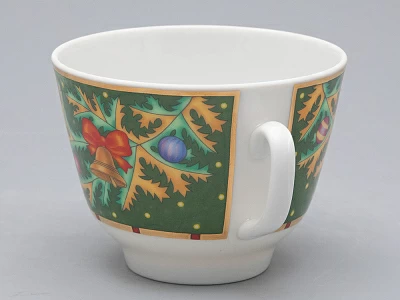 Чашка с блюдцем чайная 350 мл форма Подарочная рисунок Морозный январь арт. 81.31749.00.1 Чашка с блюдцем чайная 350 мл форма Подарочная рисунок Морозный январь арт. 81.31749.00.1