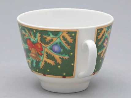 Чашка с блюдцем чайная 350 мл форма Подарочная рисунок Морозный январь арт. 81.31749.00.1, 