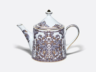 Сервиз чайный на 4 персоны 10 предметов в подарочной упаковке, форма Идиллия рисунок Барокко, арт. 81.34916.00.1