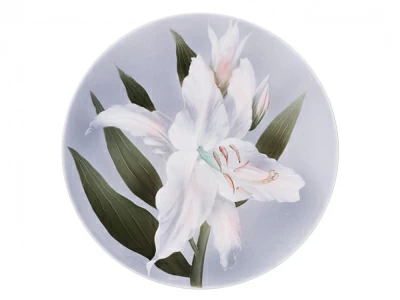 Блюдо декоративное 350 мм форма Круглая рисунок Лилии арт. 80.87963.00.1