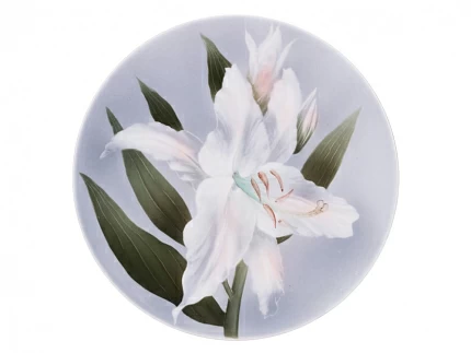 Блюдо декоративное 350 мм форма Круглая рисунок Лилии арт. 80.87963.00.1