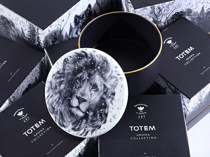 Шкатулка в подарочной упаковке, форма Идиллия, рисунок Тотем. Лев арт. 81.31592.00.1