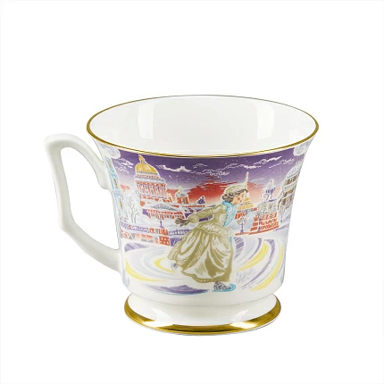 Сервиз чайный форма Юлия рисунок Серебряные коньки, 6 персон 14 предметов арт. 81.29098.00.1