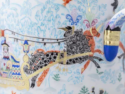 Сервиз чайный форма Гербовая рисунок Зимние забавы, 4 персоны 10 предметов арт. 81.20899.00.1