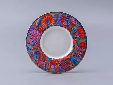 Бокал с блюдцем и крышкой 400мл в подарочной упаковке, форма Топ, рисунок Единорог, арт. 81.34424.00.1