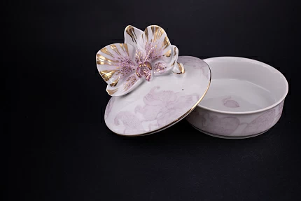 Шкатулка Тигровая орхидея, форма Круглая Орхидея, арт 60.21770.00.1