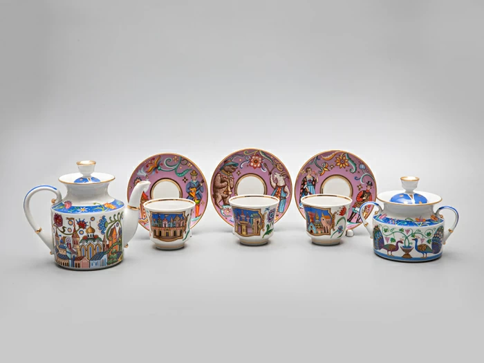 Сервиз чайный форма Банкетная рисунок Чудоград 6 персон 14 предметов арт. 81.29156.00.1, 