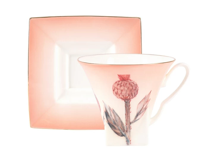 Чашка с блюдцем чайная 250 мл форма Петрополь рисунок Репейник арт. 81.27626.00.1, 