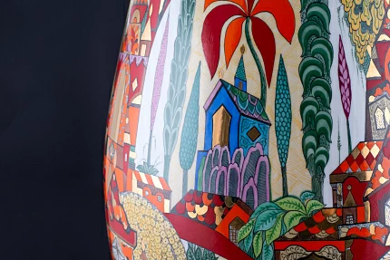 Ваза Экзотические фантазии на форме Молодежная, большой размер, арт 80.62387.00.1