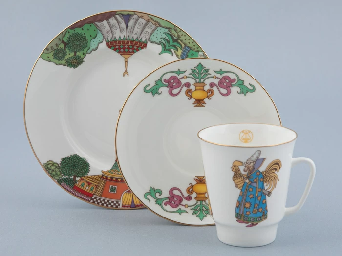 Трехпредметный комплект 165 мл форма Майская рисунок Опера Золотой петушок, арт. 81.32232.00.1, 