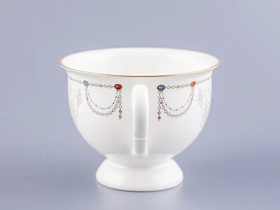 Чашка с блюдцем чайная форма Айседора рисунок Волшебное лебединое озеро - 2 арт. 81.26472.00.1