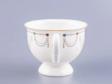 Чашка с блюдцем чайная форма Айседора рисунок Волшебное лебединое озеро - 2 арт. 81.26472.00.1, 