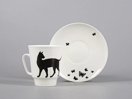 Чашка с блюдцем кофейная 165 мл форма Майская рисунок Мотыльки арт. 81.30661.00.1 Чашка с блюдцем кофейная 165 мл форма Майская рисунок Мотыльки арт. 81.30661.00.1