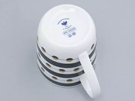 Чашка с блюдцем чайная форма Колокол рисунок Балтийский берег 3, арт. 81.31864.00.1