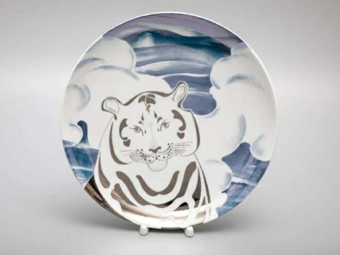 Тарелка декоративная.275 форма Эллипс рисунок Тигр. Хороший день, арт. 80.39710.00.1, 