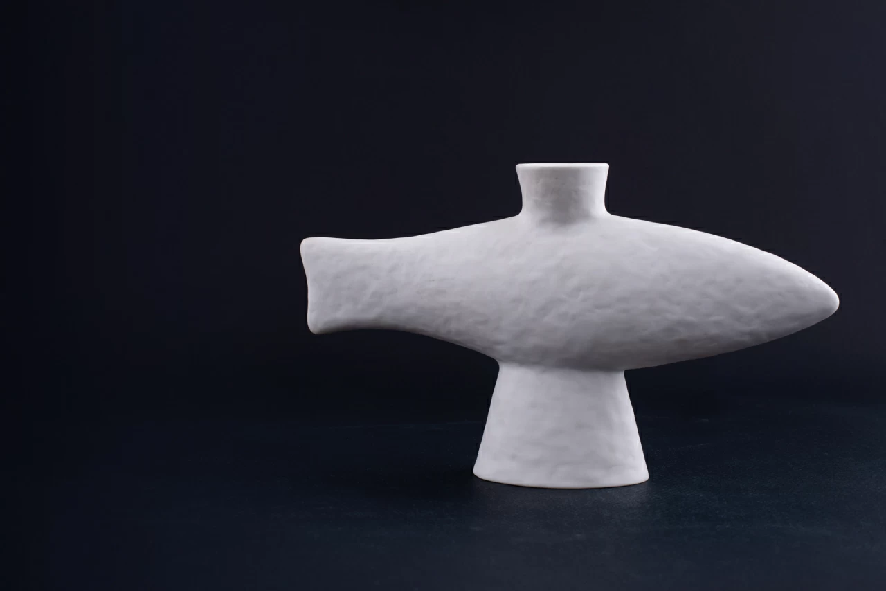 Подсвечник Рыба малый размер, Белая, арт 60.01874.00.1, 