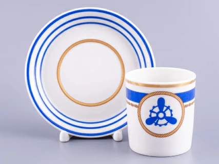 Сервиз чайный форма Гербовая рисунок Кают-компания, 6 персон 14 предметов арт. 81.24029.00.1, 