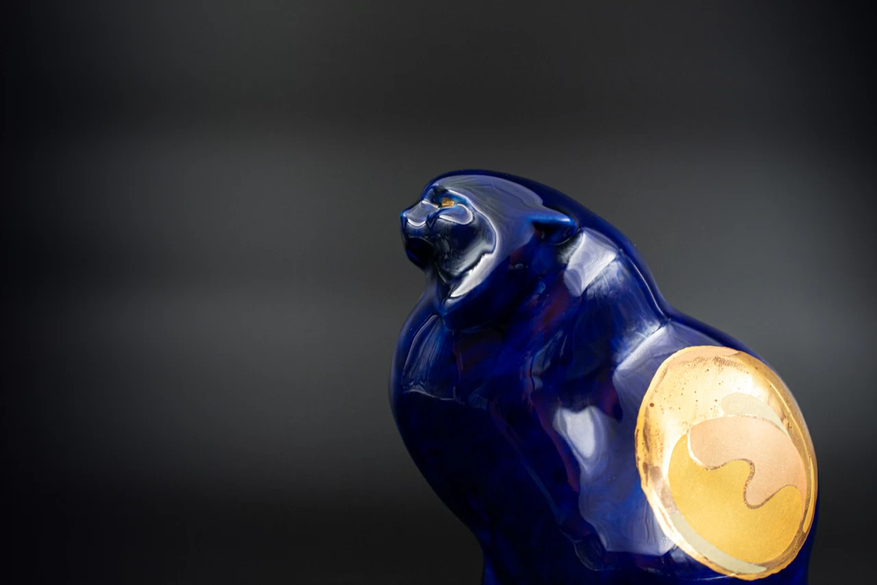 Скульптура Кобальтовый Кот, арт 62.15147.00.1, 