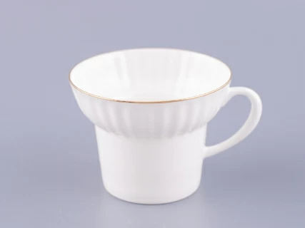 Чашка с блюдцем кофейная 155 мл форма Волна рисунок Золотой кантик арт. 81.13549.00.1, 