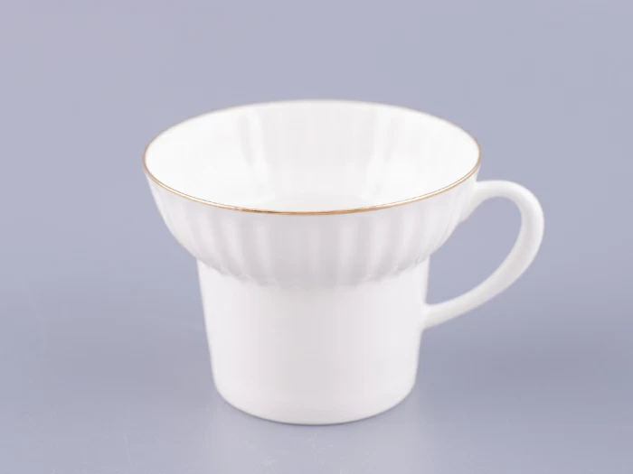 Чашка с блюдцем кофейная 155 мл форма Волна рисунок Золотой кантик арт. 81.13549.00.1, 