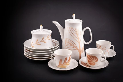 Сервиз кофейный форма Молодежная, рисунок Сентябрь на 6 персон 20 предметов, арт 61.21022.00.1 Сервиз кофейный форма Молодежная, рисунок Сентябрь на 6 персон 20 предметов, арт 61.21022.00.1