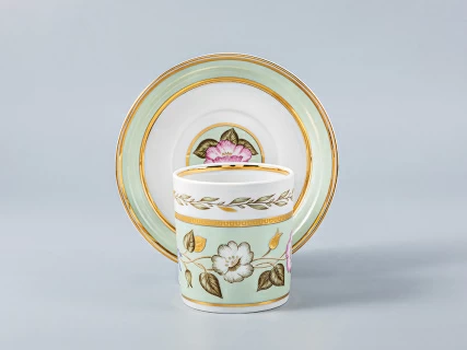 Сервиз чайный форма Гербовая рисунок Нефритовый фон, 6 персон 20 предметов, арт. 81.20900.00.1, 