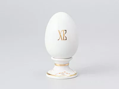 Яйцо пасхальное на подставке 82 мм форма Нева рисунок Весенняя песня арт. 80.65669.00.1