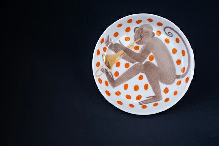 Тарелка декоративная Мандариновый джаз, на форме Европейская, арт 60.09097.00.1