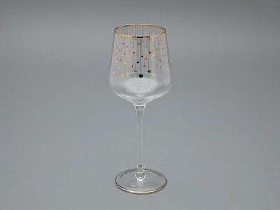 Набор из 2-х бокалов для вина 430 мл в подарочной упаковке, рисунок Азур золотой, арт 14.11447.07