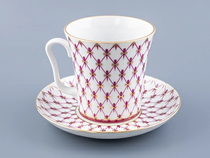 Бокал с блюдцем форма Ленинградский рисунок Сетка-Блюз 2 арт. 81.24769.00.1 Бокал с блюдцем форма Ленинградский рисунок Сетка-Блюз 2 арт. 81.24769.00.1