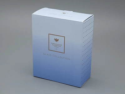 Набор из 2-х бокалов для вина 430 мл в подарочной упаковке, рисунок Азур золотой, арт 14.11447.07