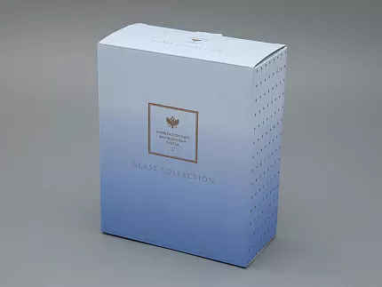 Набор из 2-х бокалов для вина 430 мл в подарочной упаковке, рисунок Азур золотой, арт 14.11447.07