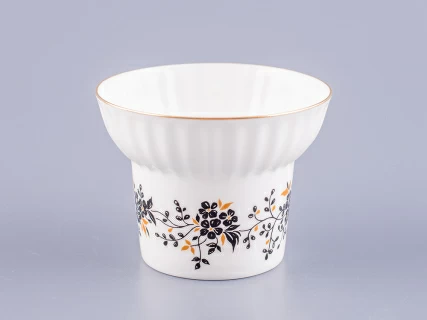 Чашка с блюдцем кофейная 155 мл форма Волна рисунок Тонкие веточки арт. 81.14403.00.1, 