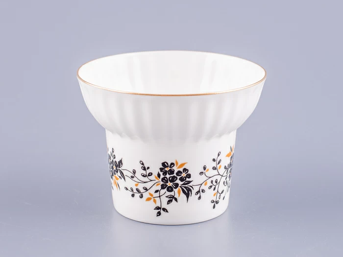 Чашка с блюдцем кофейная 155 мл форма Волна рисунок Тонкие веточки арт. 81.14403.00.1, 