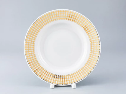 Тарелка мелкая 200 форма Гладкая рисунок Зазеркалье. Ромбы, арт. 80.99937.00.1, 