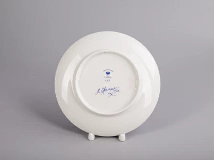 Декоративная тарелка 195 мм форма Эллипс рисунок Зима. Утенок арт. 81.31056.00.1, 